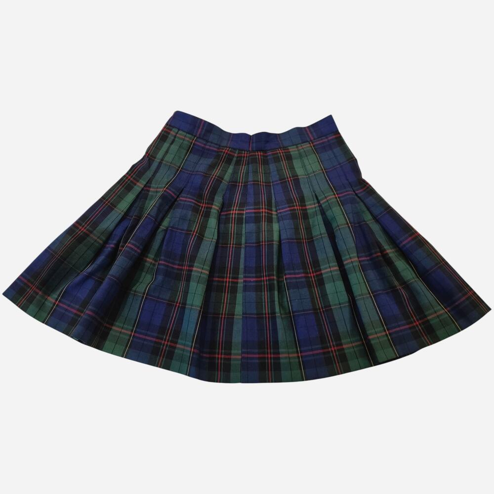 Womens Tartan Plaid Retro Fit & Flare Mini Pleated Tennis Skirt Preppy Size 30